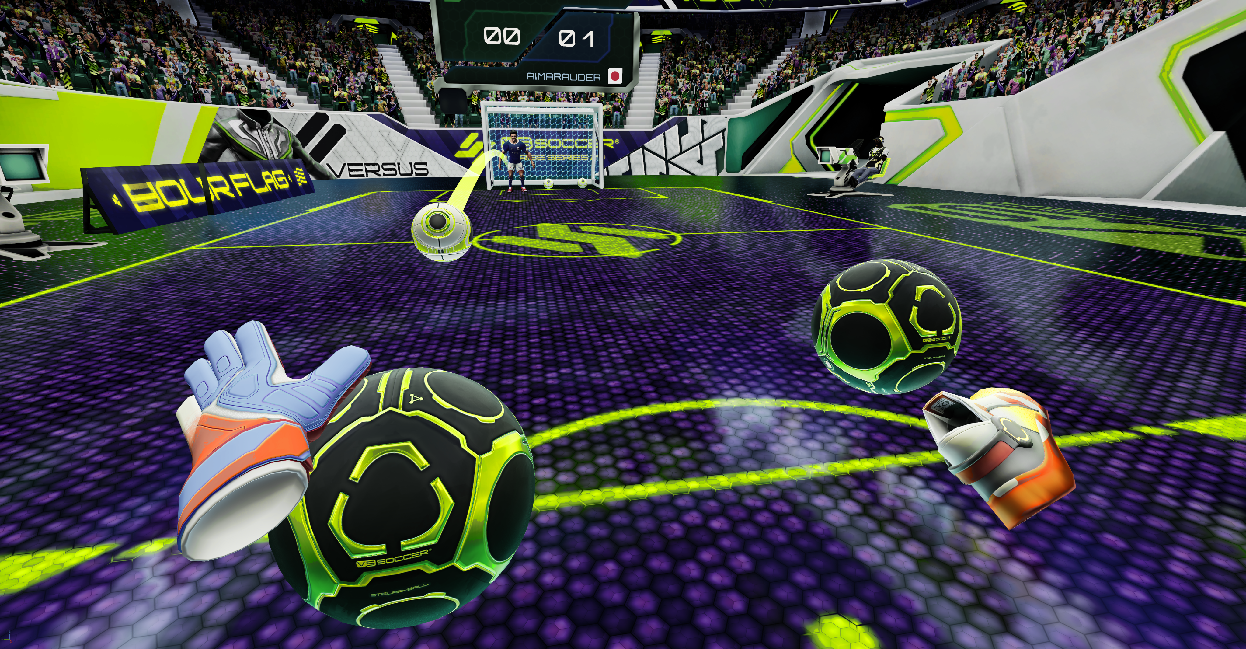 Player attacking the goal in VSSoccer