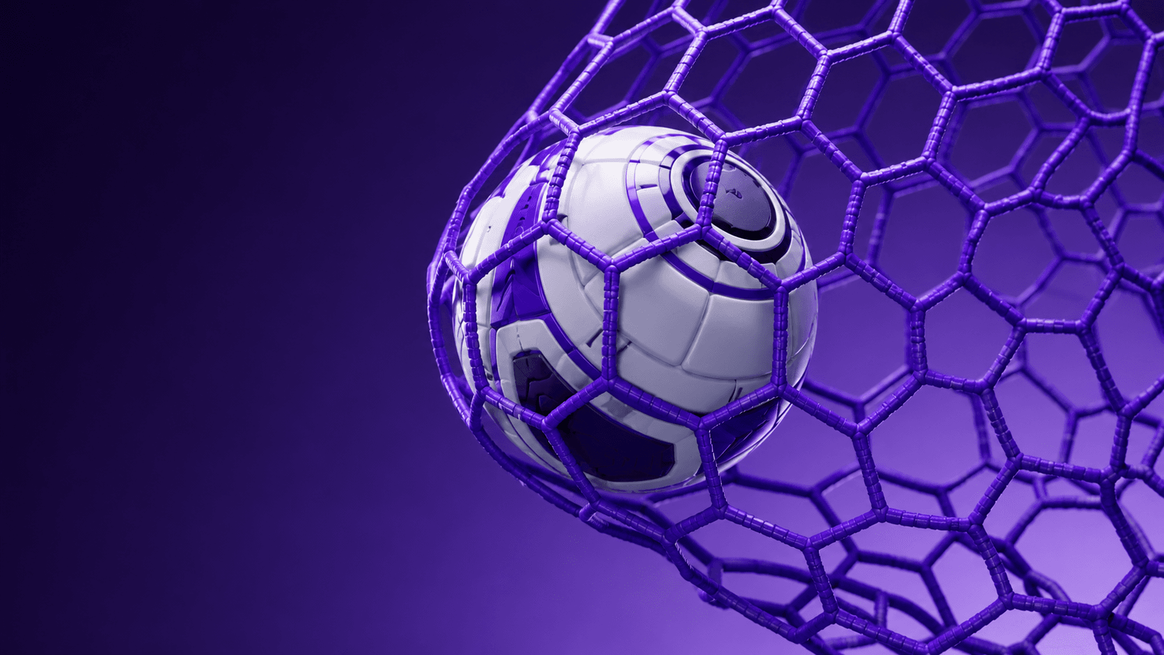 Football in a goal net — BeFootball immersive layer